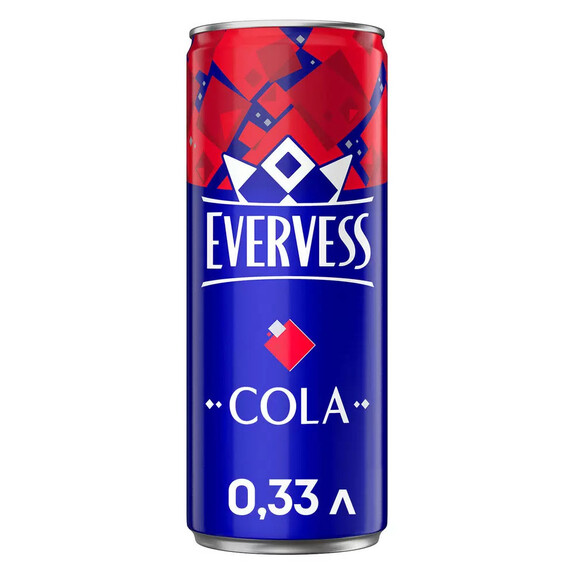 Газированный напиток Evervess Cola в ж/б 0,33л